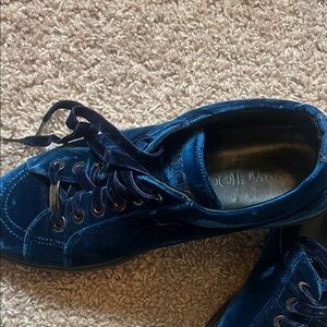 Jimmy CHOO Velvet Navy Men's Sneakers with Star Studs 43 1/2